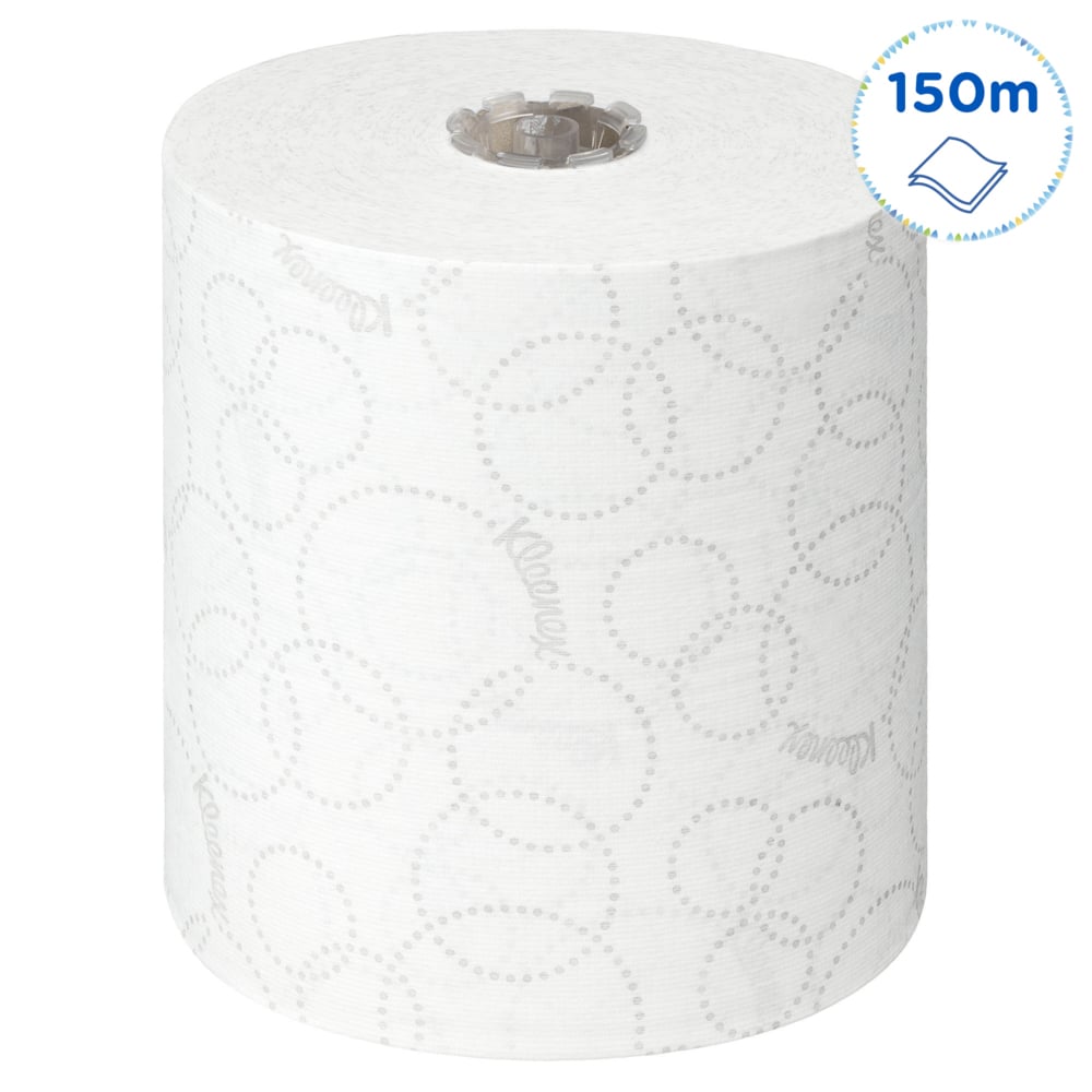 Kleenex® Ultra™ papieren handdoeken op rol 6780 - 2-laagse handdoeken op rol - 6 witte papieren handdoekrollen van 150 m - 6780