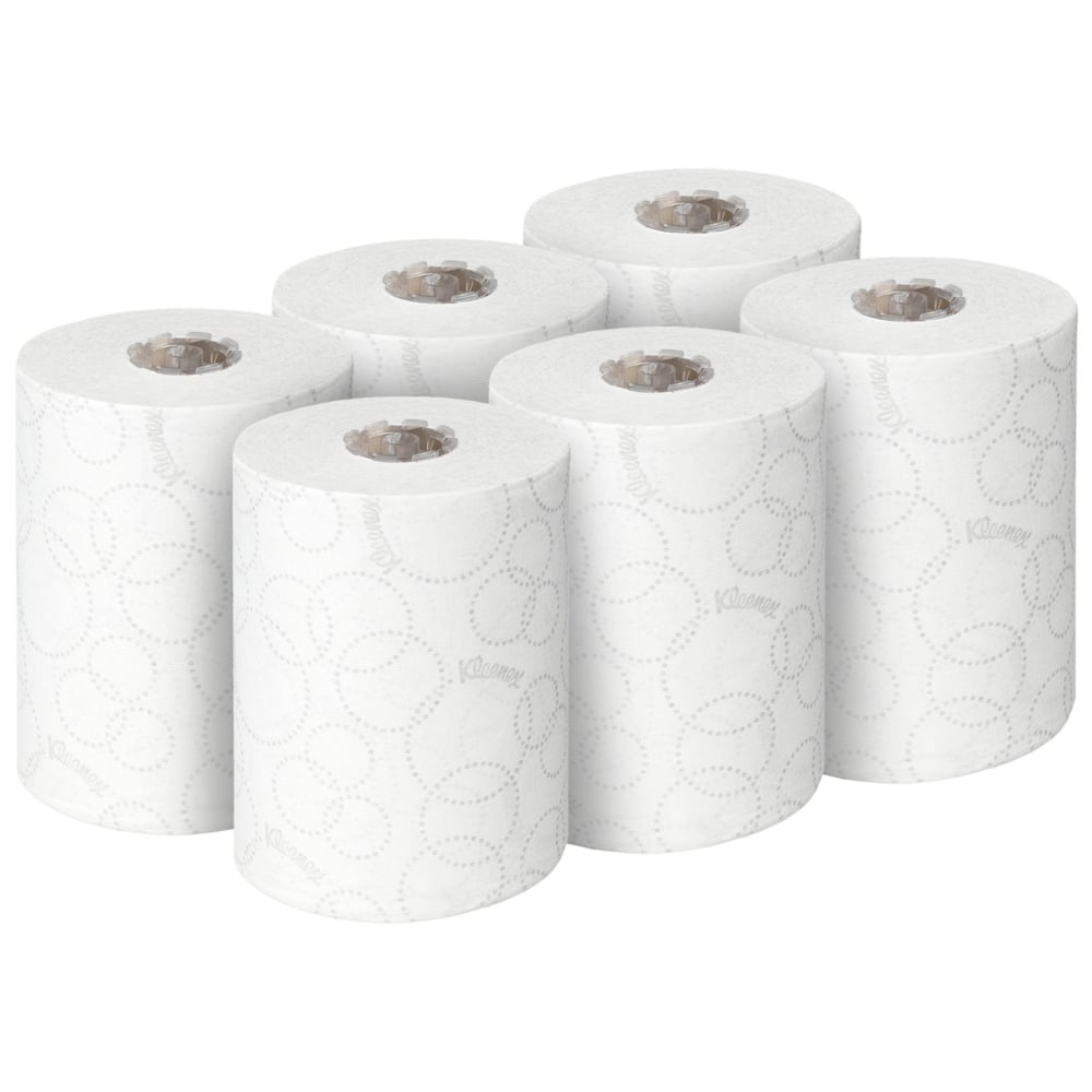 Kleenex® Ultra™ Slimroll™ papieren handdoeken op rol 6781 - 2-laagse handdoeken op rol - 6 witte papieren handdoekrollen van 100 m - 6781