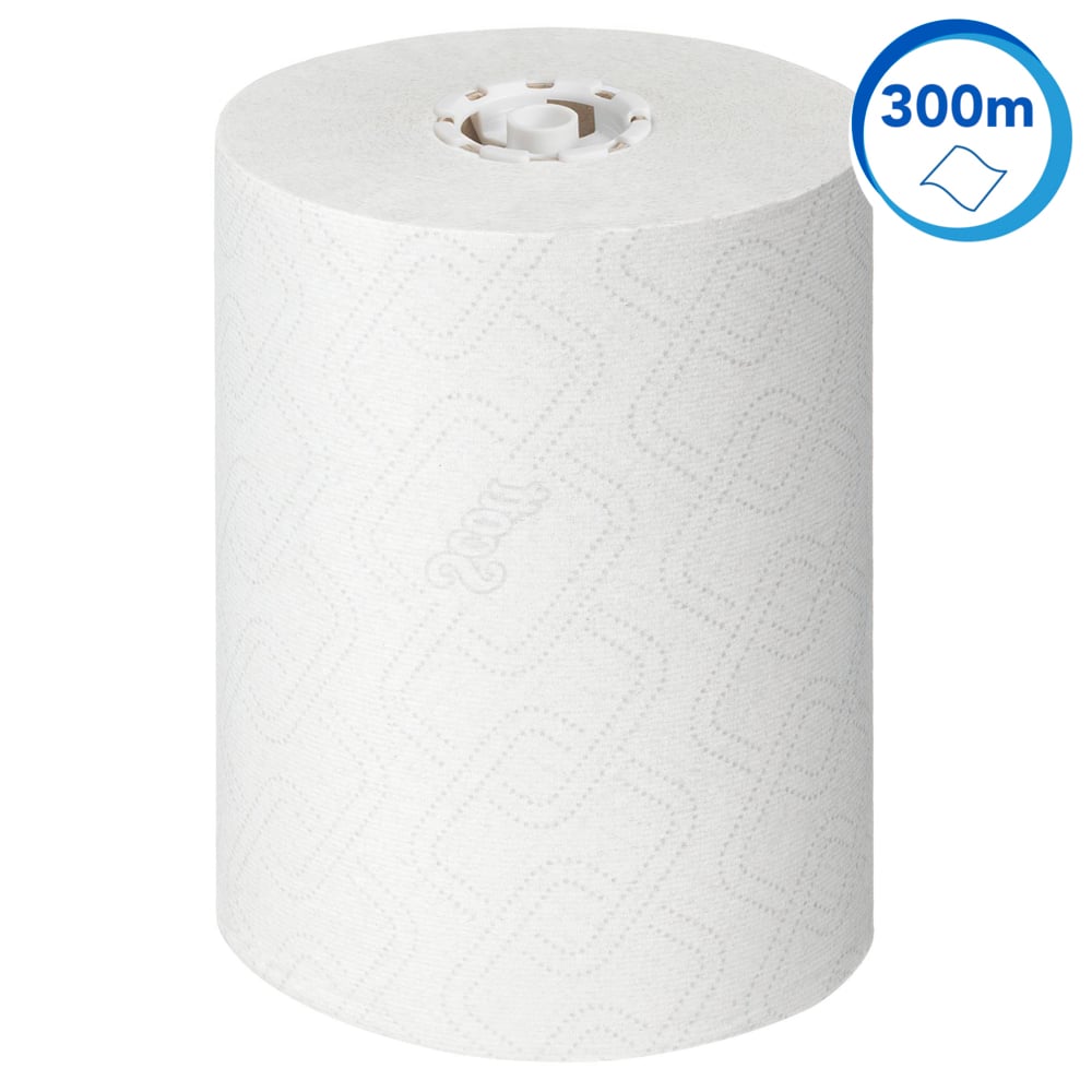 Scott® Control™ extra sterke papieren handdoeken op rol 6626 - papieren handdoeken - 6 x 300 m rol van witte papieren handdoek (in totaal 1800 m) - 6626