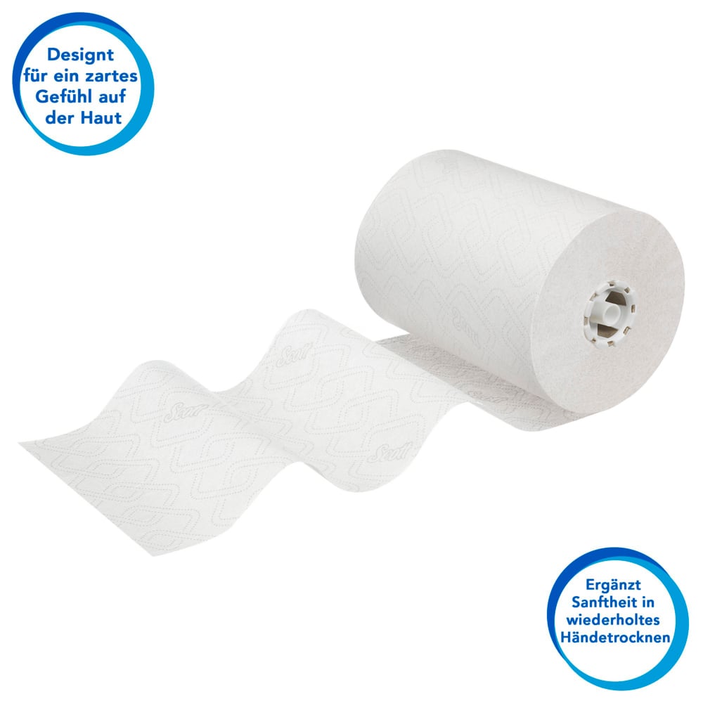 Essuie-mains roulés extra-résistants Scott® Control™ 6626 - Essuie-mains en papier - 6 x rouleaux de 300 m d'essuie-mains en papier blanc (1 800 m au total) - 6626