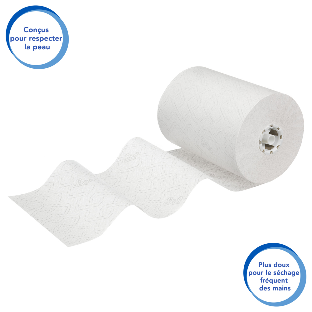 Scott® Control™ extra sterke papieren handdoeken op rol 6626 - papieren handdoeken - 6 x 300 m rol van witte papieren handdoek (in totaal 1800 m) - 6626