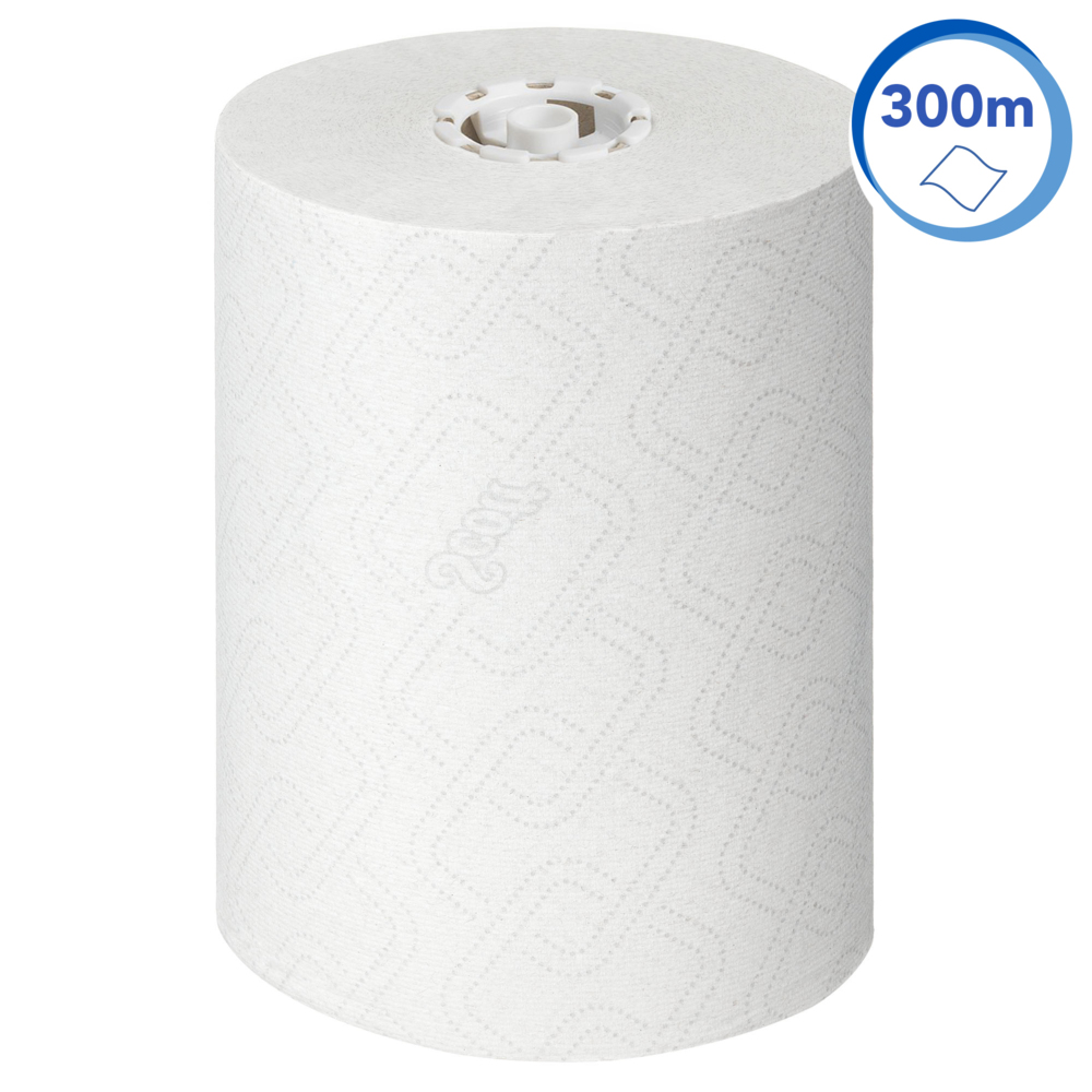 Scott® Control™ extra sterke papieren handdoeken op rol 6626 - papieren handdoeken - 6 x 300 m rol van witte papieren handdoek (in totaal 1800 m) - 6626