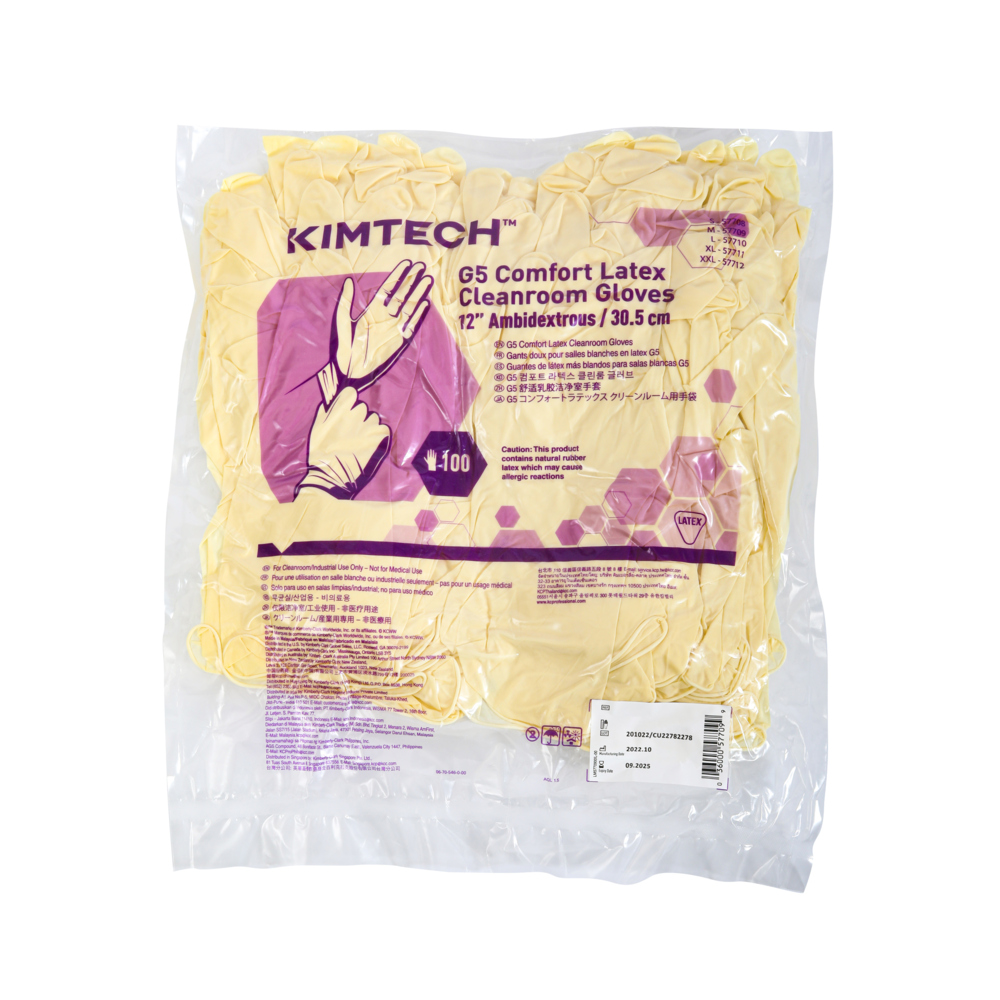 KIMTECH™ G5舒适乳胶手套  L（双手通用），乳白色，L，100只／袋，10袋／箱 - S061399562