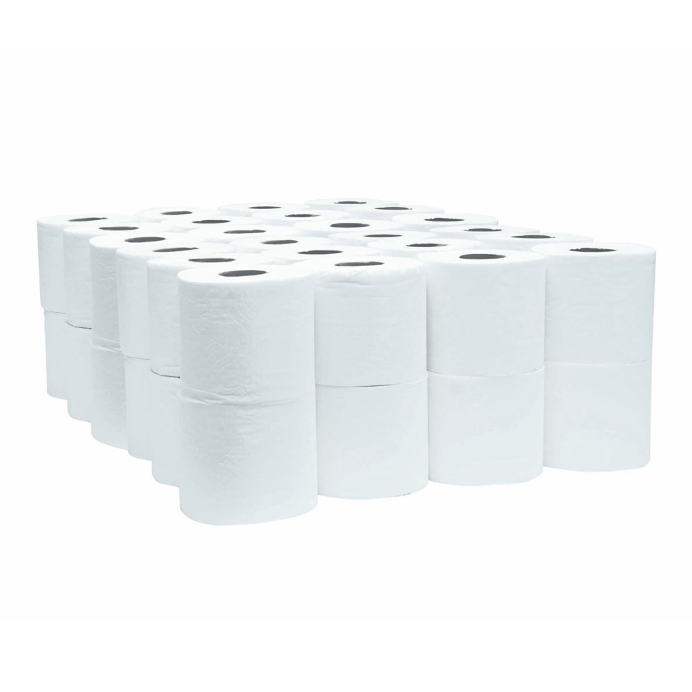 Kleenex® Standard Roll Toilet Tissue 6415 - 2 Ply Toilet Paper - 4 Packs of 12 Toilet Rolls x 350 White 2 Ply Toilet Tissue Sheets (48 Rolls / 16,800 Sheets Total) - 6415