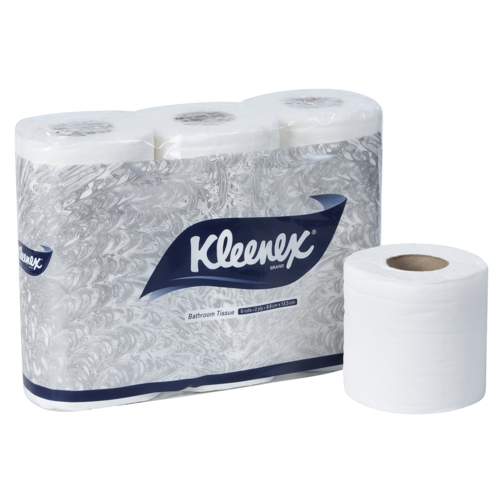 กระดาษชำระแบบม้วนมาตรฐาน SRT Kleenex® (03613), 22 เมตร / ม้วน, 8 แพ็ค / ลัง, 6 ม้วน / แพ็ค (รวม 48 ม้วน) - S059226149
