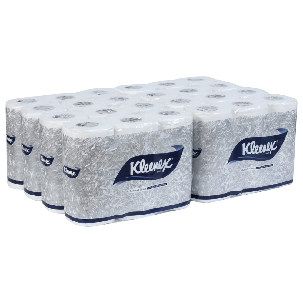 กระดาษชำระแบบม้วนมาตรฐาน SRT Kleenex® (03613), 22 เมตร / ม้วน, 8 แพ็ค / ลัง, 6 ม้วน / แพ็ค (รวม 48 ม้วน) - S059226149
