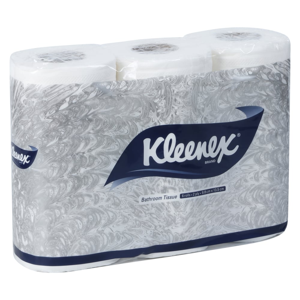กระดาษชำระแบบม้วนมาตรฐาน SRT Kleenex® (03613), 22 เมตร / ม้วน, 8 แพ็ค / ลัง, 6 ม้วน / แพ็ค (รวม 48 ม้วน) - S059226149