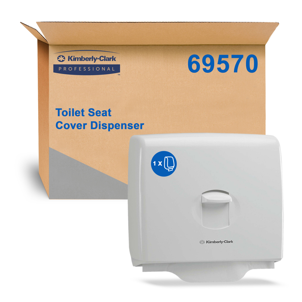 Kimberly-Clark Professional® Aquarius® Personal Seat Cover Dispenser (69570), White, 1 Dispenser / Case - 69570