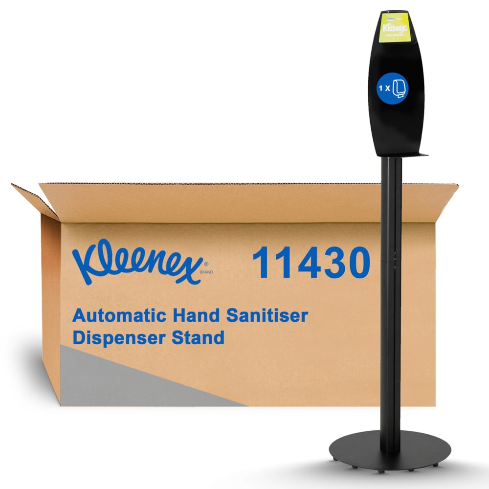 KLEENEX® Sanitiser Floor Stand (11430), Automatic Hand Sanitiser Dispenser Stand, 1 Floor Stand / Case - 991011430