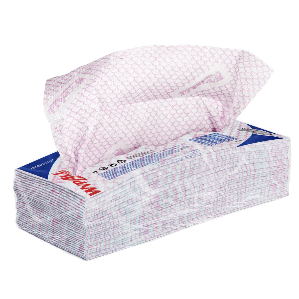 Panni per la pulizia con codice colore WypAll® X50 7444 - Panni per la pulizia rossi - 6 confezioni x 50 panni con codice colore intercalati (totale 300) - 7444