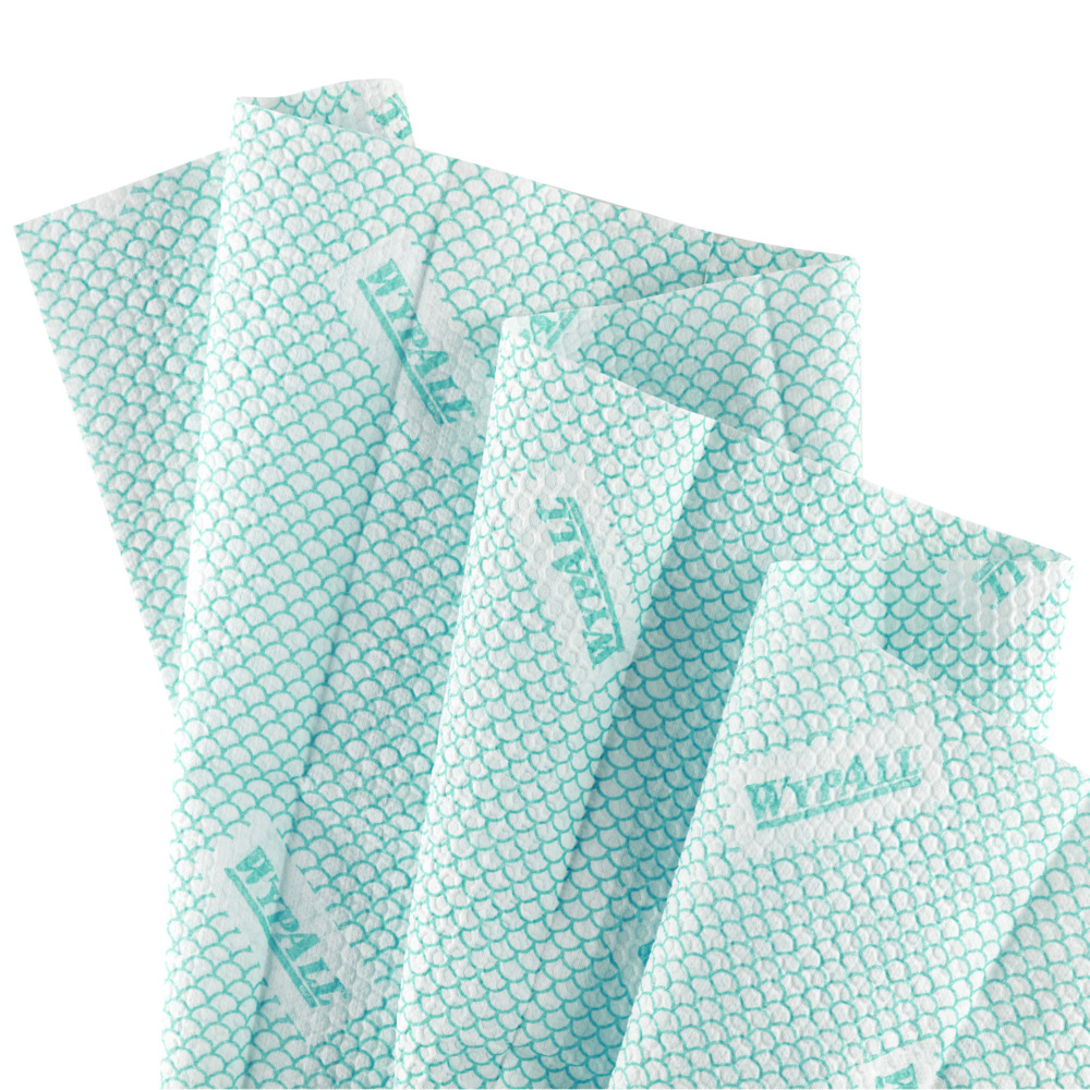 WypAll® X80 Plus-Tücher 19154 – 8 Packungen mit je 30 viertelgefalteten, grünen Tüchern - 19154