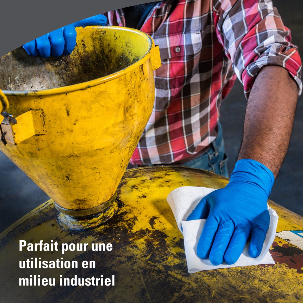 Chiffons de nettoyage WypAll® X70 Power Clean™ 8381 – Chiffons réutilisables – 1 boîte Right Rag de 300 chiffons absorbants blancs - 8381