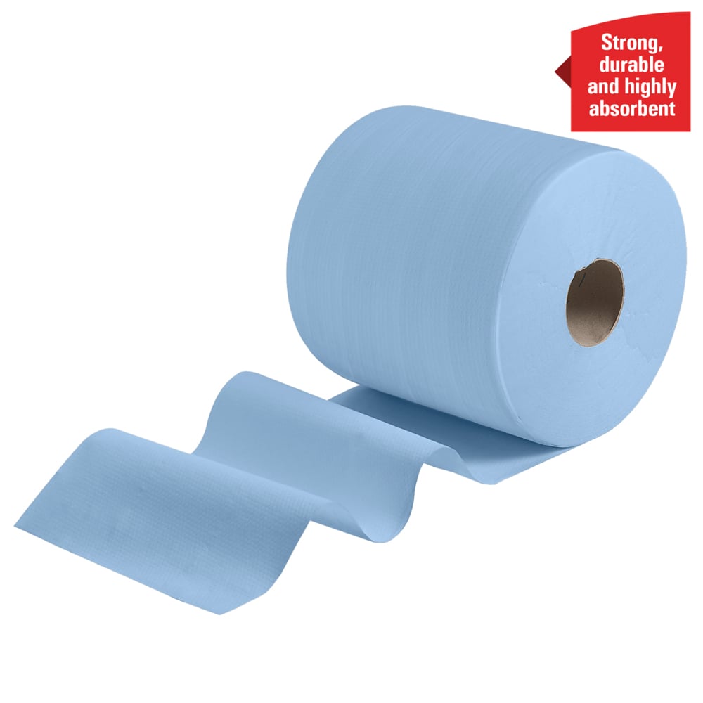 WypAll® X80 General Clean™-poetsdoeken 8347 - herbruikbare poetsdoeken - 1 grote blauwe rol x 475 absorberende poetsdoeken - 8347