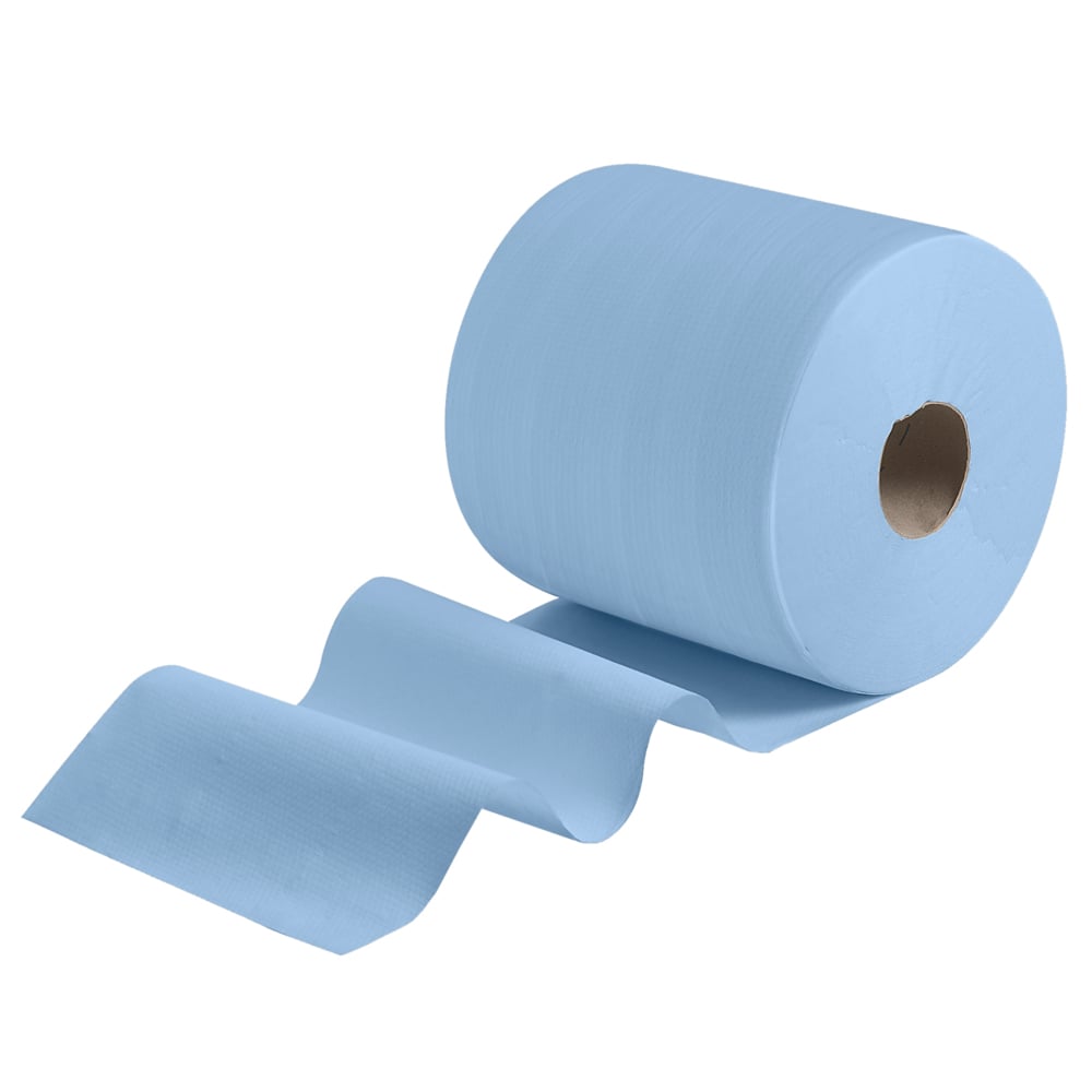 WypAll® X80 Power Clean™ Cloths 8347 - Reusable Cleaning Cloths - 1 Large Blue Roll x 475 Absorbent Cloths - 8347