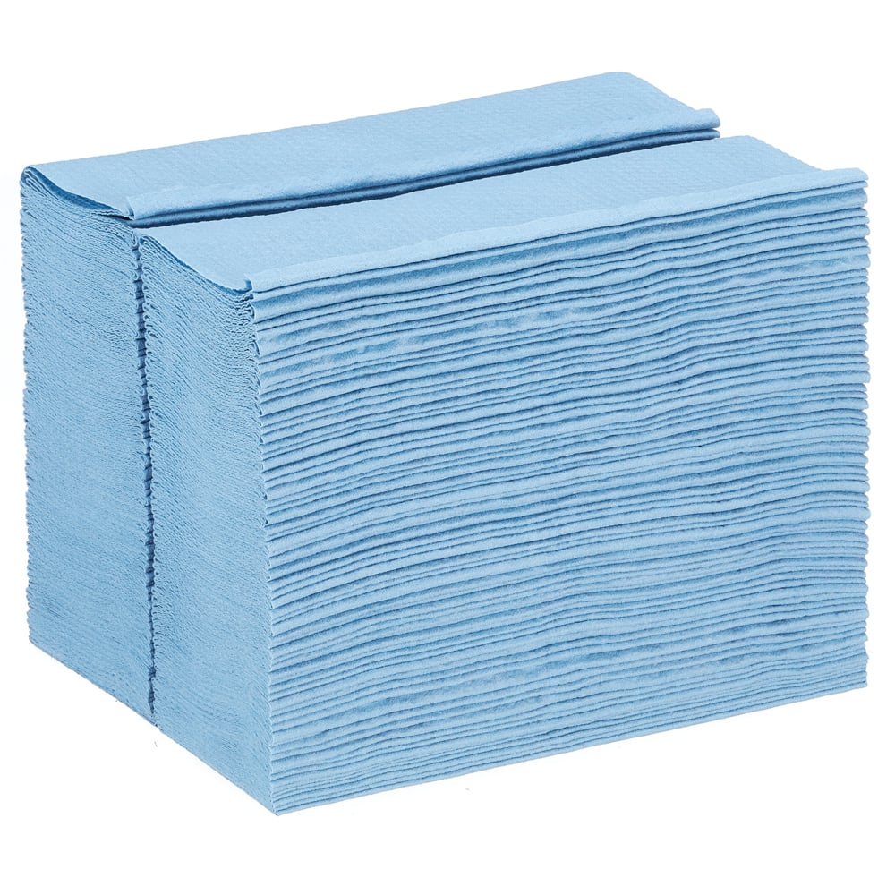 Blauwe WypAll® X80 Power Clean™-poetsdoeken 8294 - herbruikbare poetsdoeken - 1 BRAG™ Box x 160 blauwe absorberende poetsdoeken - 8294