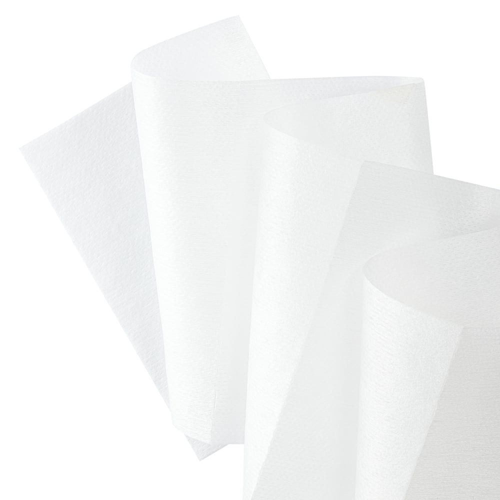 WypAll® Wettask™ Power Clean™ Wipes For Solvents 7762 - Industrial Wipers - 6 Rolls x 90 White Cleaning Wipes (540 Total) - 7762
