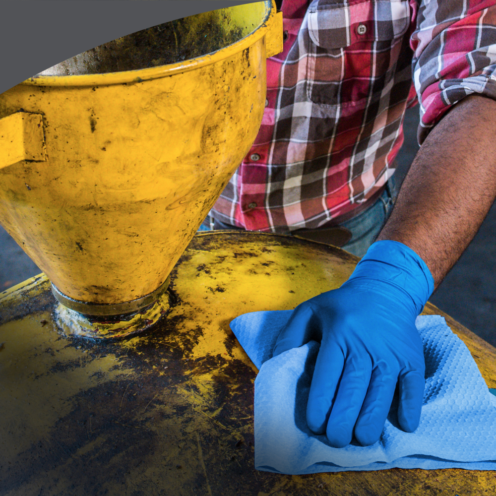 Paños de limpieza WypAll® X70 Power Clean™ 8389 - Paños reutilizables - 1 rollo azul grande x 870 paños de limpieza azules - 8389