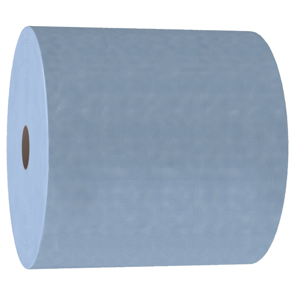 WypAll® X90 General Clean™-poetsdoeken 12889 - 1 grote rol x 450 blauwe 2-laagse poetsdoeken - 12889