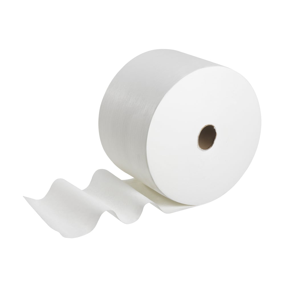 Chiffons WypAll® X50 General Clean™ 8356 - Chiffons de nettoyage réutilisables - 1 maxi rouleau de 1 100 essuyeurs industriels blancs - 8356