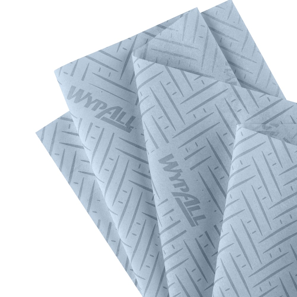 WypAll® Industrial Wiping Paper L20 Centrefeed 7302 - 6 rolls x 380 sheets, 2 ply, blue - 7302