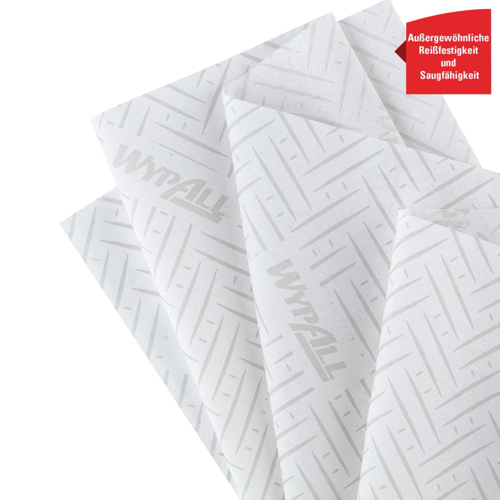 WypAll® Rollo de dispensación central de paños de celulosa para la industria L20 7303 - 6 rollos x 380 hojas, 2 capas, blanco - 7303