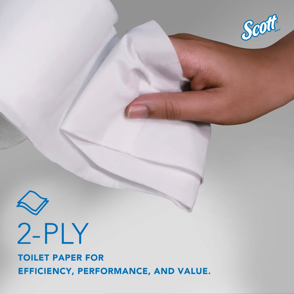Scott® Essential Coreless High-Capacity Standard Roll Toilet Paper (04007), 2-Ply, White, (1,000 Sheets/Roll, 36 Rolls/Case, 36,000 Sheets/Case) - 04007