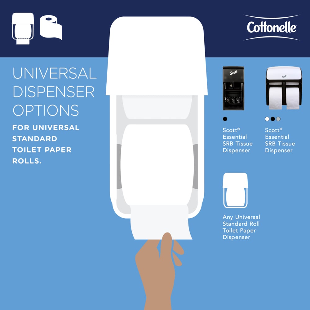 Cottonelle® Professional Standard Roll Toilet Paper (17713), 2-Ply, White, (451 Sheets/Roll, 60 Rolls/Case, 27,060 Sheets/Case) - 17713
