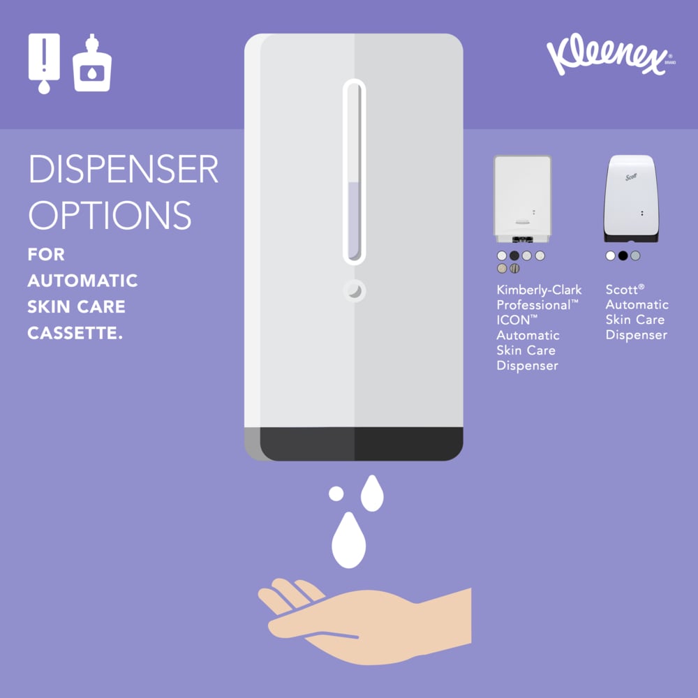 Kleenex® Ultra Moisturizing Foam Hand Sanitizer (34643), 1.2 L Clear, Unscented Automatic Hand Soap Refills for Kimberly-Clark Professional™ ICON™ and Scott® Pro Automatic Dispensers, Ecologo, NSF E-3 Rated (2 Bottles/Case) - 34643