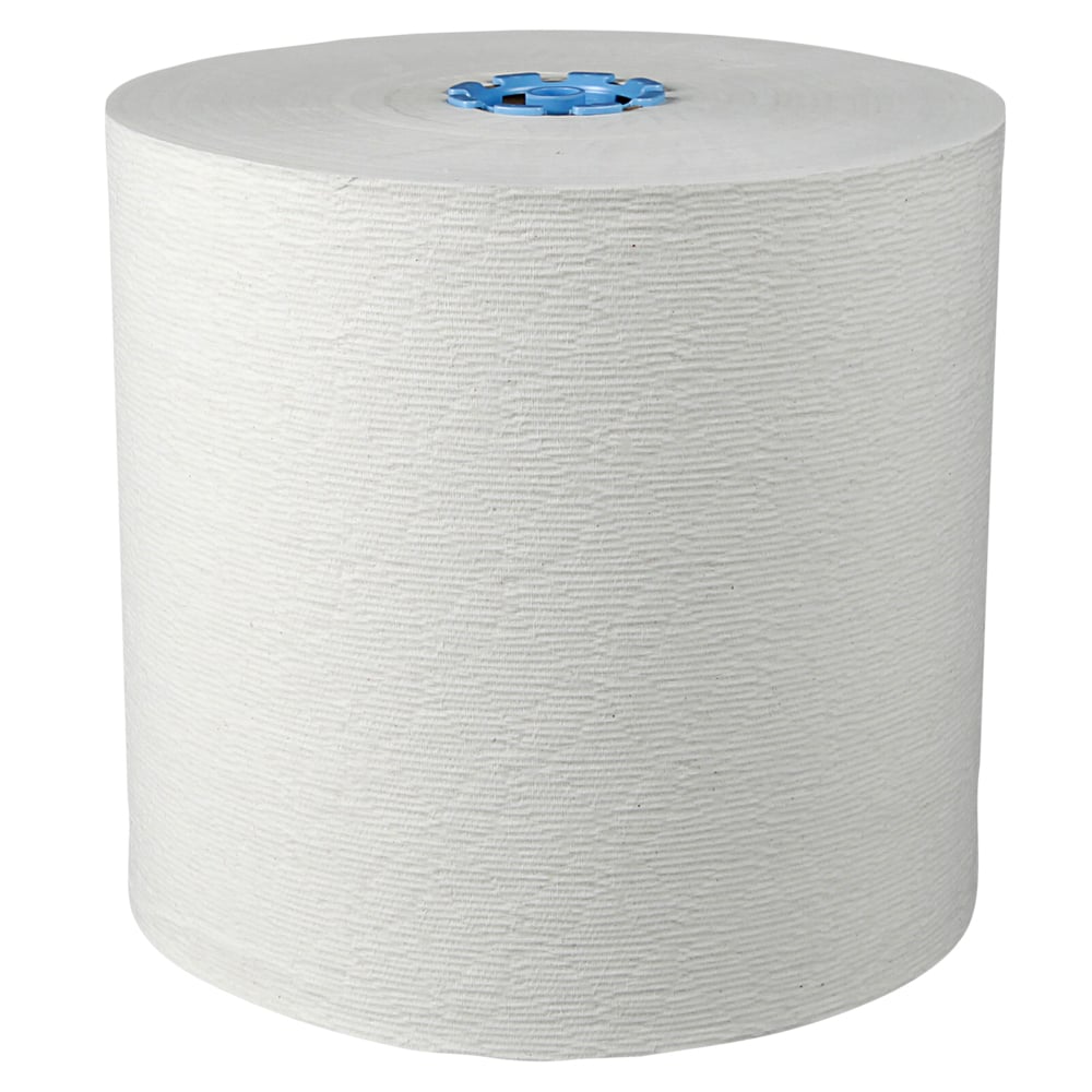 Essuie-mains en rouleau Scott® Pro™ (43959), avec technologie Absorbency Pockets™, pour les distributrices avec mandrin bleu, blancs (900 pi/rouleau, 6 rouleaux/caisse, 5 400 pi/caisse) - 43959