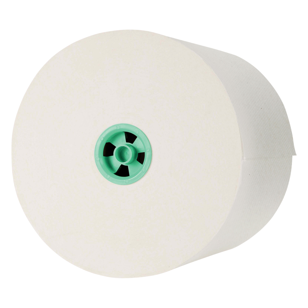 Essuie-tout en rouleaux durs Scott Pro (43961) avec pochettes d’air, pour distributrice (mandrin vert seulement), 900 pi/rouleau, 6 rouleaux/caisse, 5 400 pieds - 43961