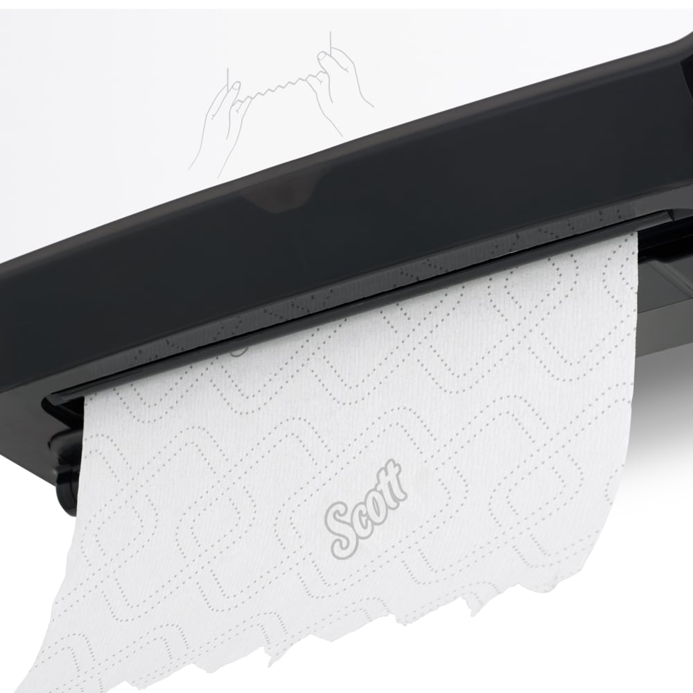 Essuie-mains en rouleau Scott® Pro™ Slimroll™ (47035), avec technologie Absorbency Pockets™, pour les distributrices avec mandrin orange, blancs (580 pi/rouleau, 6 rouleaux/caisse, 3 480 pi/caisse) - 47035