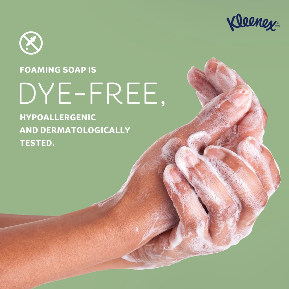 Kleenex® Botanics Luxury Foam Skin Cleanser (52788), 1.2 L Clear, Fresh Scent Automatic Hand Soap Refills for Kimberly-Clark Professional™ ICON™ and Scott® Pro™ Automatic Dispensers (4 Bottles/Case) - 52788