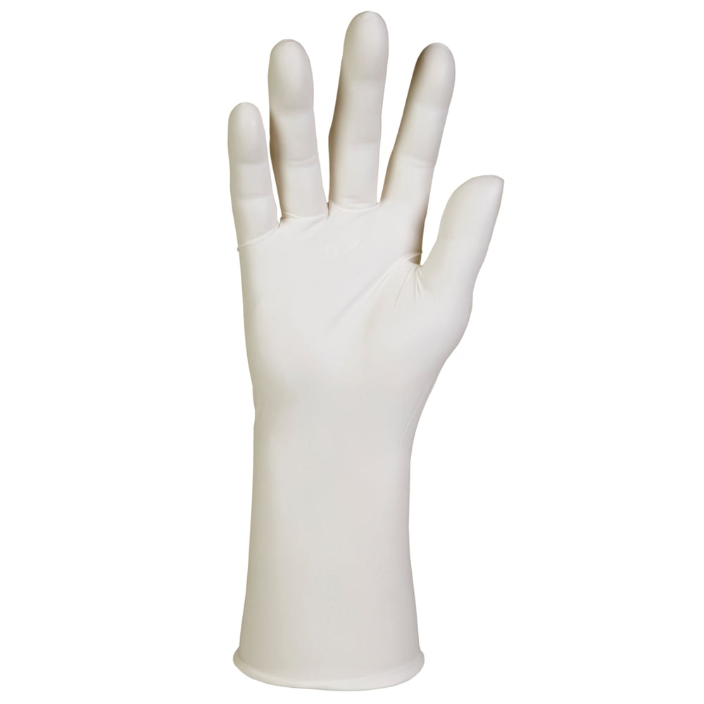 Gants en nitrile Kimtech™ G3 NXT™ (62991), pour les salles blanches de classe 4 ISO ou supérieures, doux, ambidextres, blancs, 30,48 cm (12 po), P, emballage double, 100/sac, 10 sacs, 1 000 gants/caisse - 62991