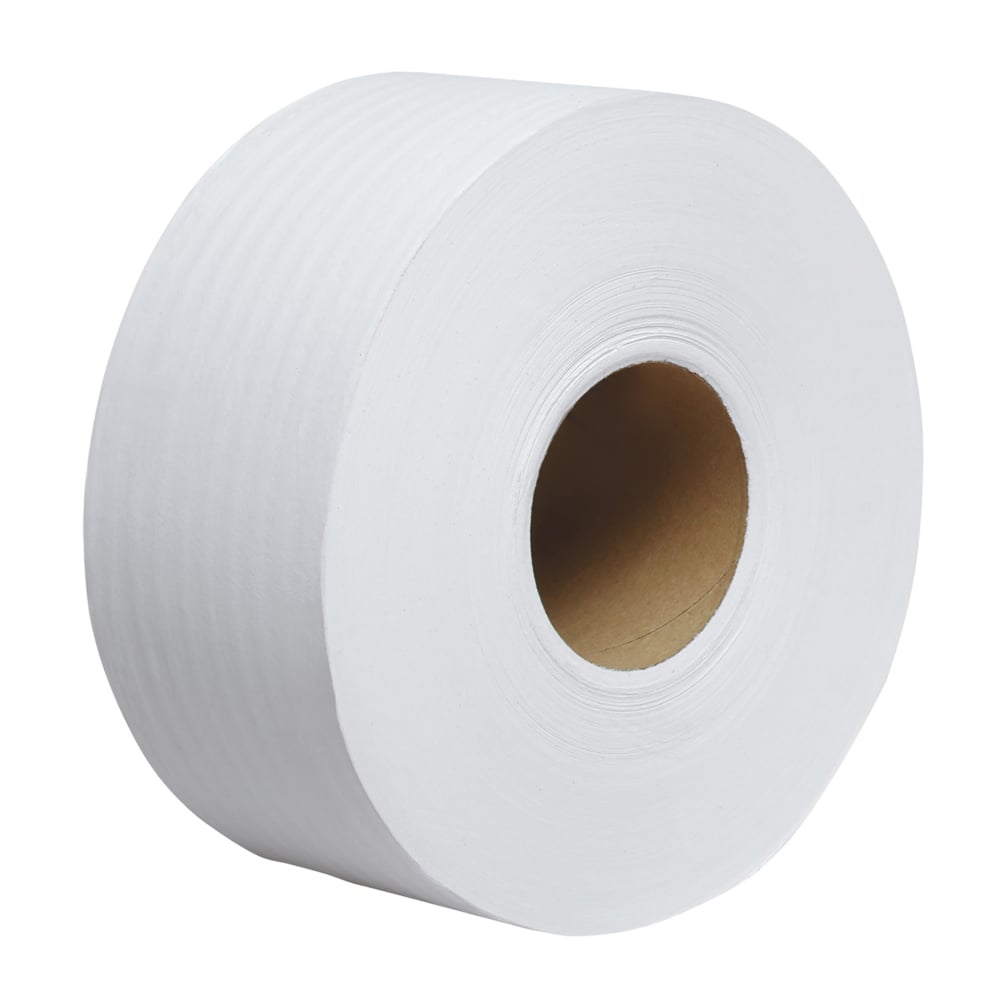 Papier hygiénique en rouleau format géant grande capacité en fibres recyclées à 100 % Scott® (67805), 2 épaisseurs, blanc, non perforé (1 000 pi/rouleau, 12 rouleaux/caisse, 12 000 pi/caisse) - 67805