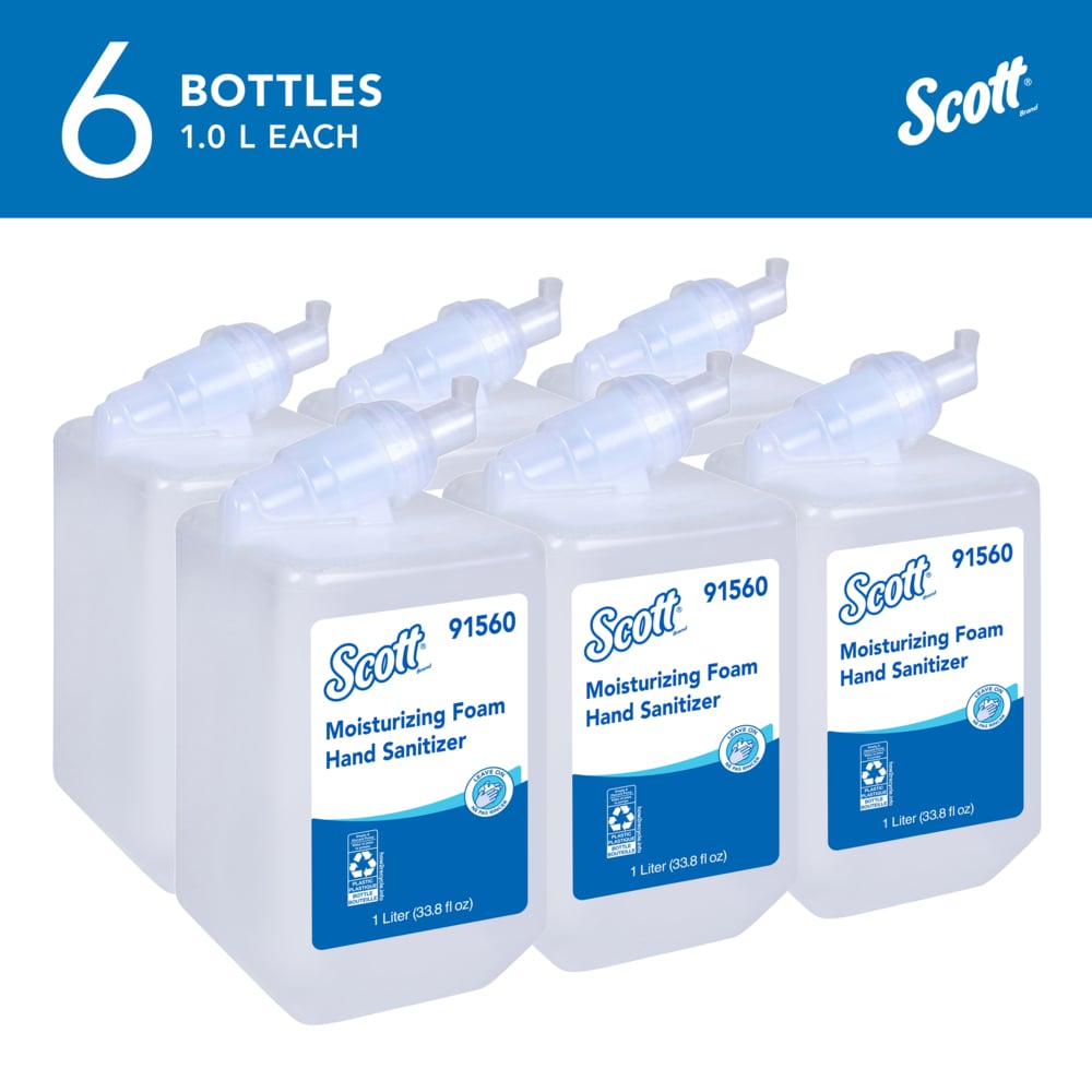 Scott Hand Sanitizer Foam Refill - 40.6 fl oz (1200 mL) - Hand - Clear - 2  / Box - Filo CleanTech