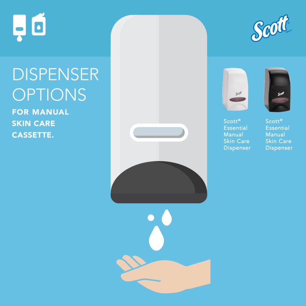 Scott® Moisturizing Foam Hand Sanitizer (91560), 1.0 L Clear, Fresh Scent Manual Hand Soap Refills for compatible Scott® Essential Manual Dispensers, NSF E-3 Rated (6 Bottles/Case) - 91560