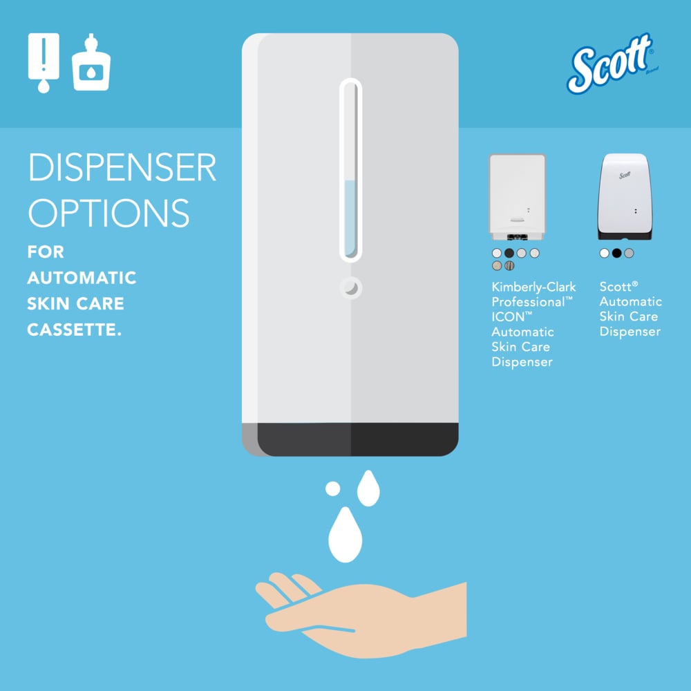 Scott® Moisturizing Foam Hand Sanitizer (91590), 1.2 L Clear, Fresh Scent Automatic Hand Soap Refills for Kimberly-Clark Professional™ ICON™ and Scott® Pro™ Automatic Dispensers, NSF E-3 Rated (2 Bottles/Case) - 91590