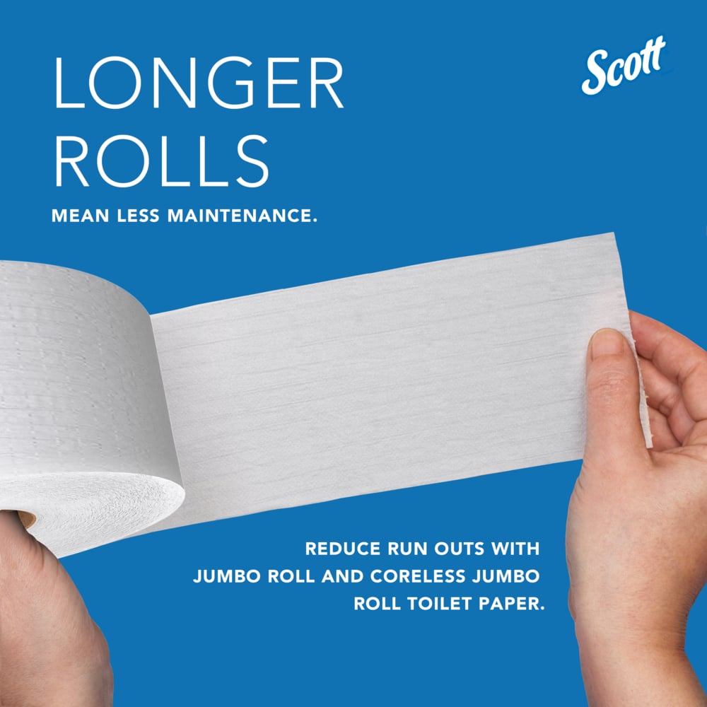 Scott® Pro™ Coreless Jumbo Roll Toilet Paper Dispenser (09601), with Stub Roll, Stainless Steel, 14.25" x 9.75" x 6.00" (Qty 1) - 09601