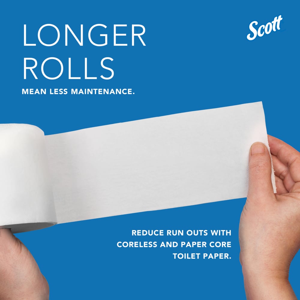 Scott® Pro™ Coreless Standard Roll Toilet Paper Dispenser (09606), 2 Roll Capacity, Stainless Steel, 10.13" x 7.13" x 6.38" (Qty 1) - 09606