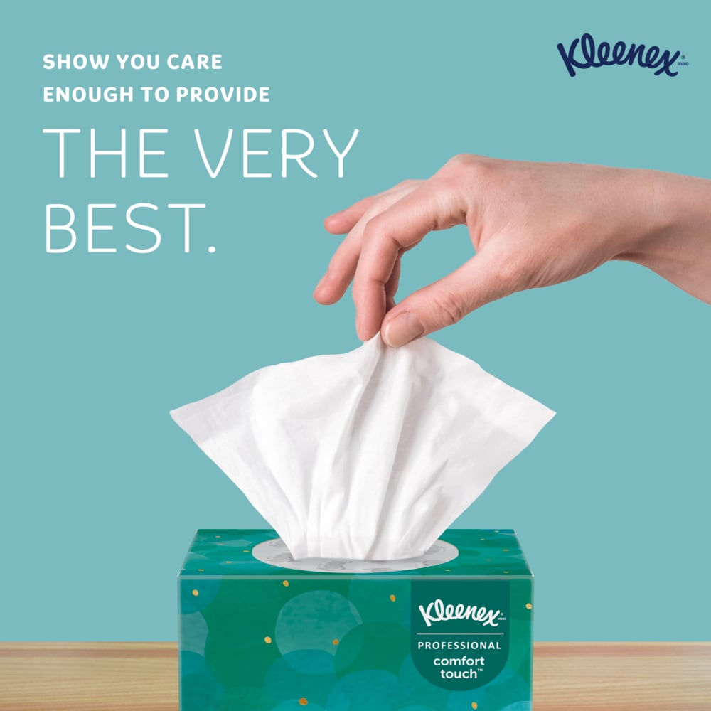 Kleenex® Professional Facial Tissue (21270), 2-Ply, White, Upright Facial Tissue Cube Boxes for Business (90 Tissues/Box, 36 Boxes/Case, 3,240 Tissues/Case) - 21270