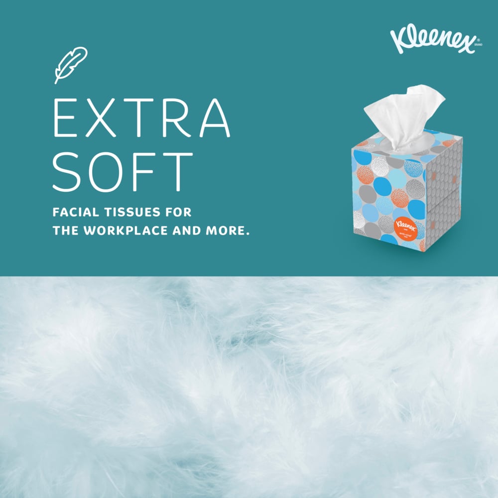 Kleenex® Professional Anti-Viral Facial Tissue (21286), 3-Ply, White, Upright Facial Tissue Cube Boxes for Business (55 Tissues/Box, 4 Bundles of 3 Boxes/Case, 12 Boxes/Case, 660 Tissues/Case) - 21286