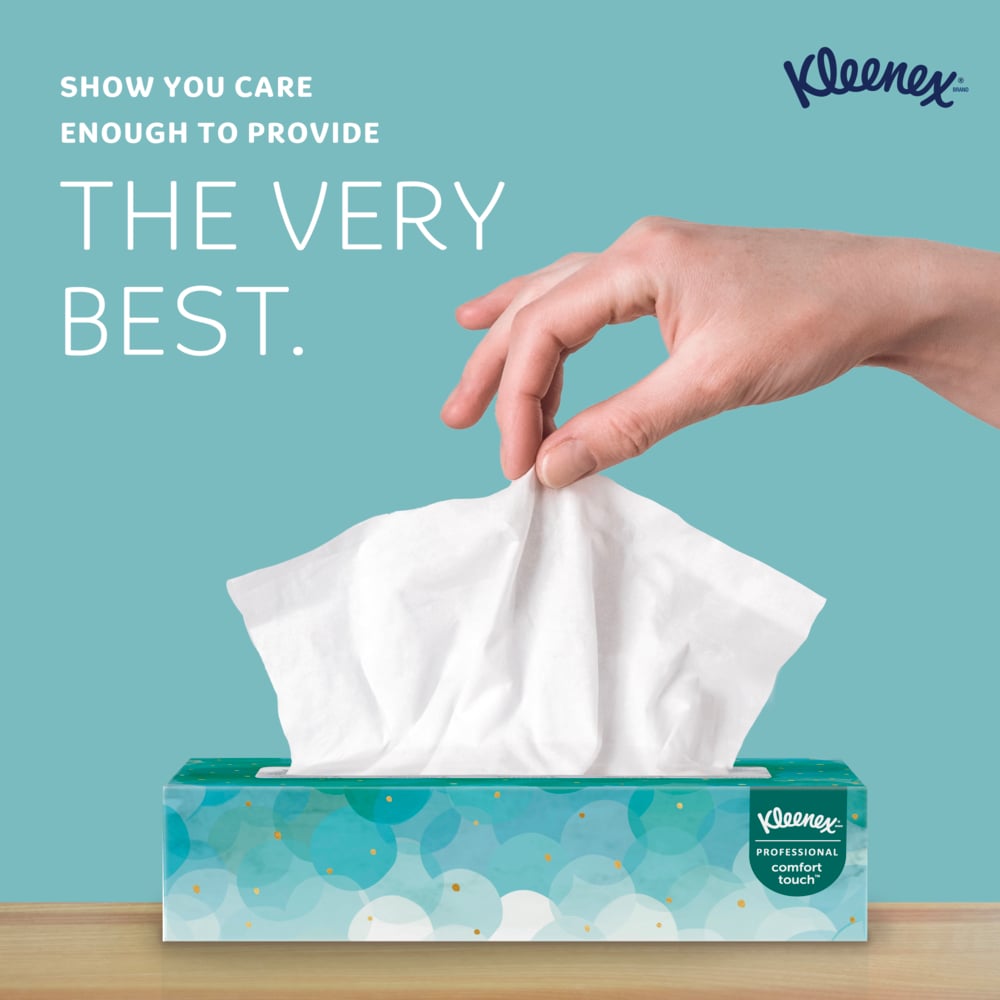 Kleenex® Professional Facial Tissue (21400), 2-Ply, White, Flat Facial Tissue Boxes for Business (100 Tissues/Box, 36 Boxes/Case, 3,600 Tissues/Case) - 21400