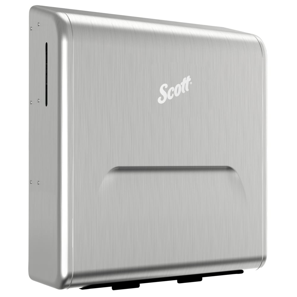 Scott® Pro™ Stainless Steel Recessed Hard Roll Towel Narrow Dispenser Housing (31498), without Trim Panel, Module sold seperately, 10.75" x 15.37" x 4.0" (Qty 1) - 31498