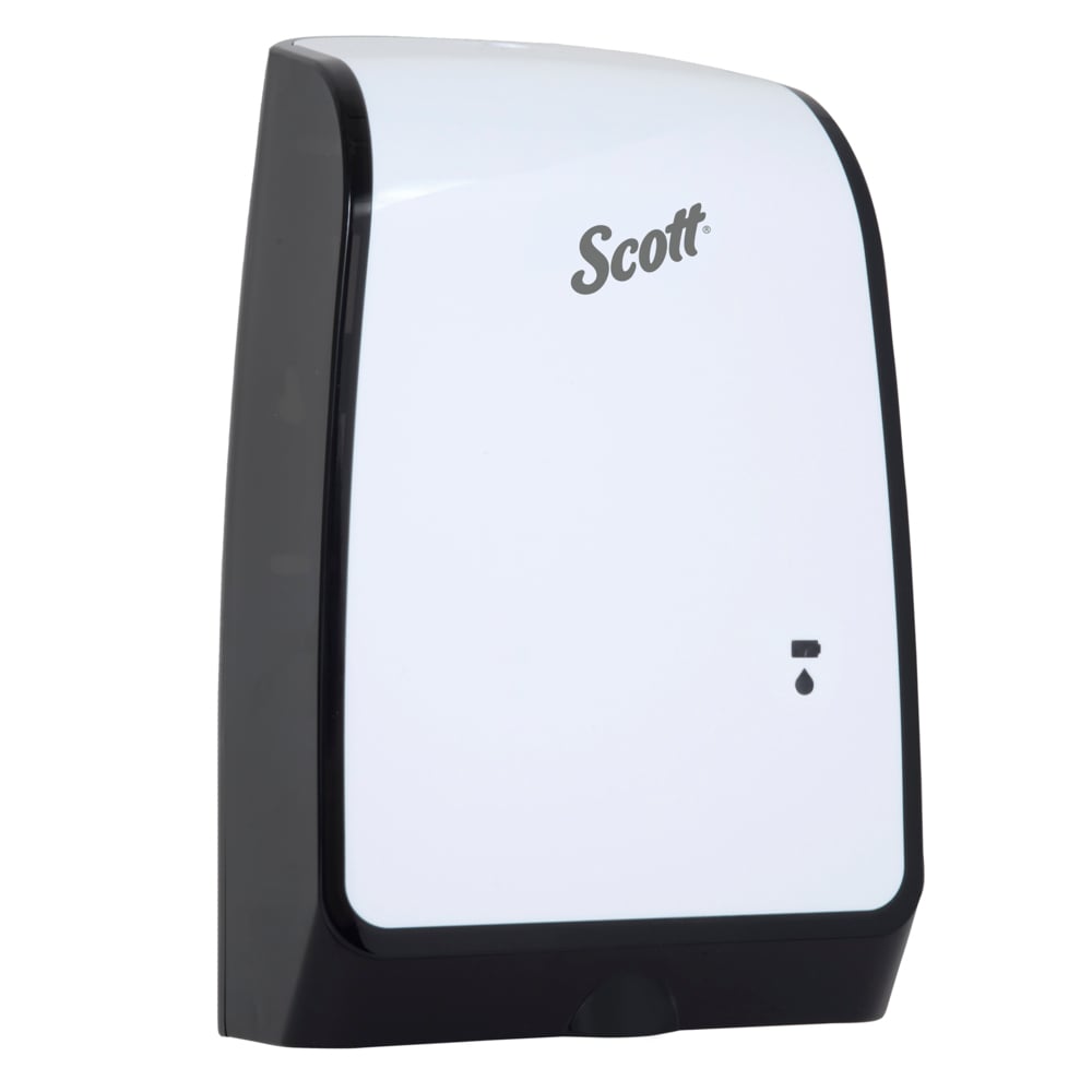 Distributrice automatique de savon à mains de grande capacité Scott® Pro™ (32499), distribution sans contact, blanche, capacité de 1,2 L, 18,52 cm x 29,69 cm x 10,16 cm (7,29 po x 11,69 po x 4,0 po) (qté 1) - 32499