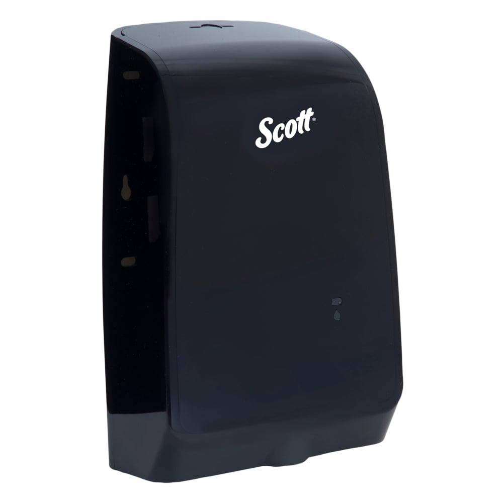 Distributrice automatique de savon à main de grande capacité Scott® Pro™ (32504), distribution sans contact, noire, capacité de 1,2 L, 18,52 cm x 29,69 cm x 10,16 cm (7,29 po x 11,69 po x 4,0 po) (qté 1) - 32504