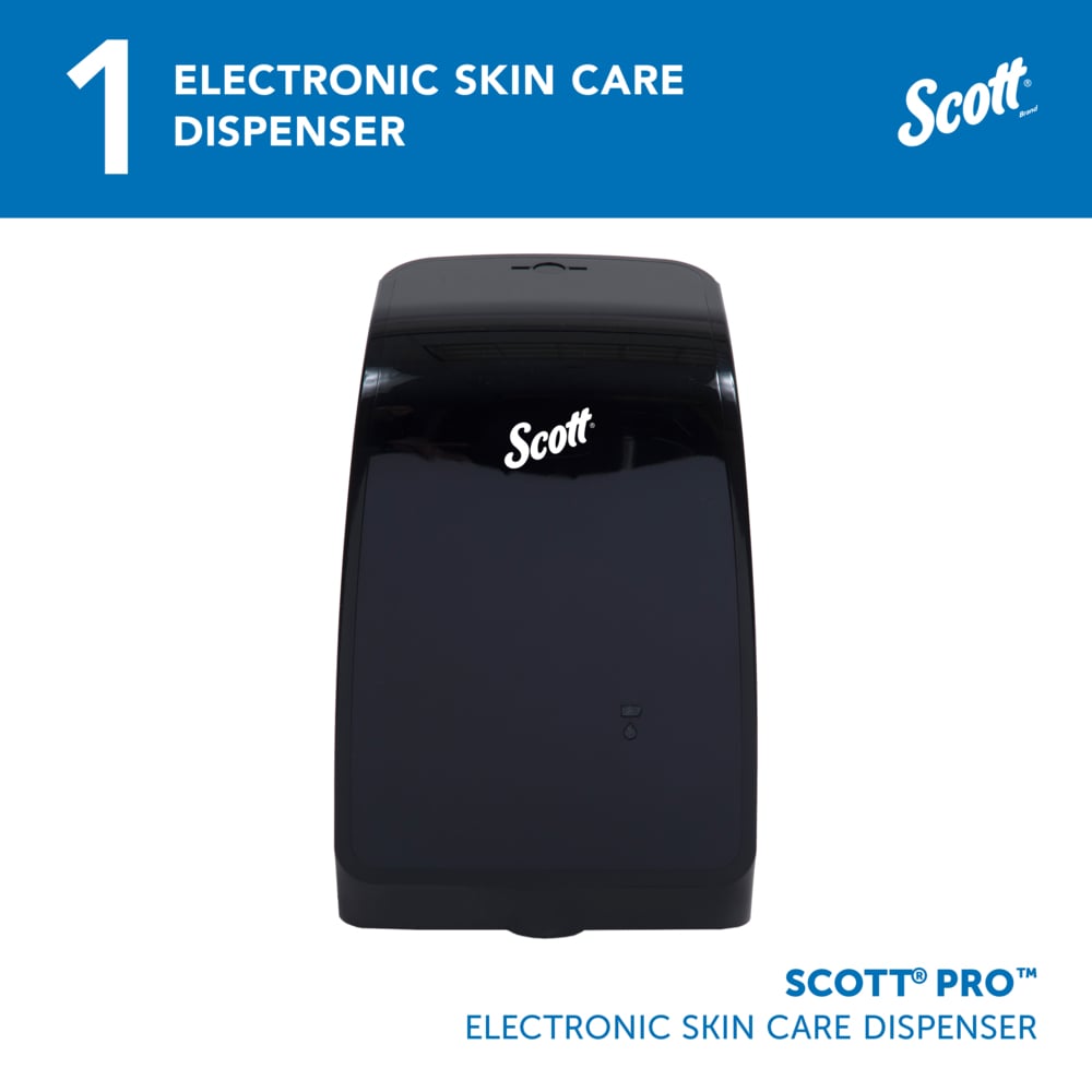 Scott® Pro™ High Capacity Automatic Soap and Hand Sanitizer Dispenser (32504), Touchless Dispensing, Black, 1.2 L capacity, 7.29" x 11.69" x 4.0" (Qty 1) - 32504