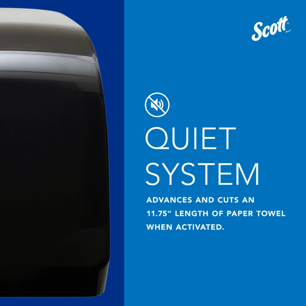 Scott® Pro™ Manual Hard Roll Towel Dispenser (34346), Black, for Blue Core Scott® Pro™ Roll Towels, 12.66" x 16.44" x 9.18" (Qty 1) - 34346