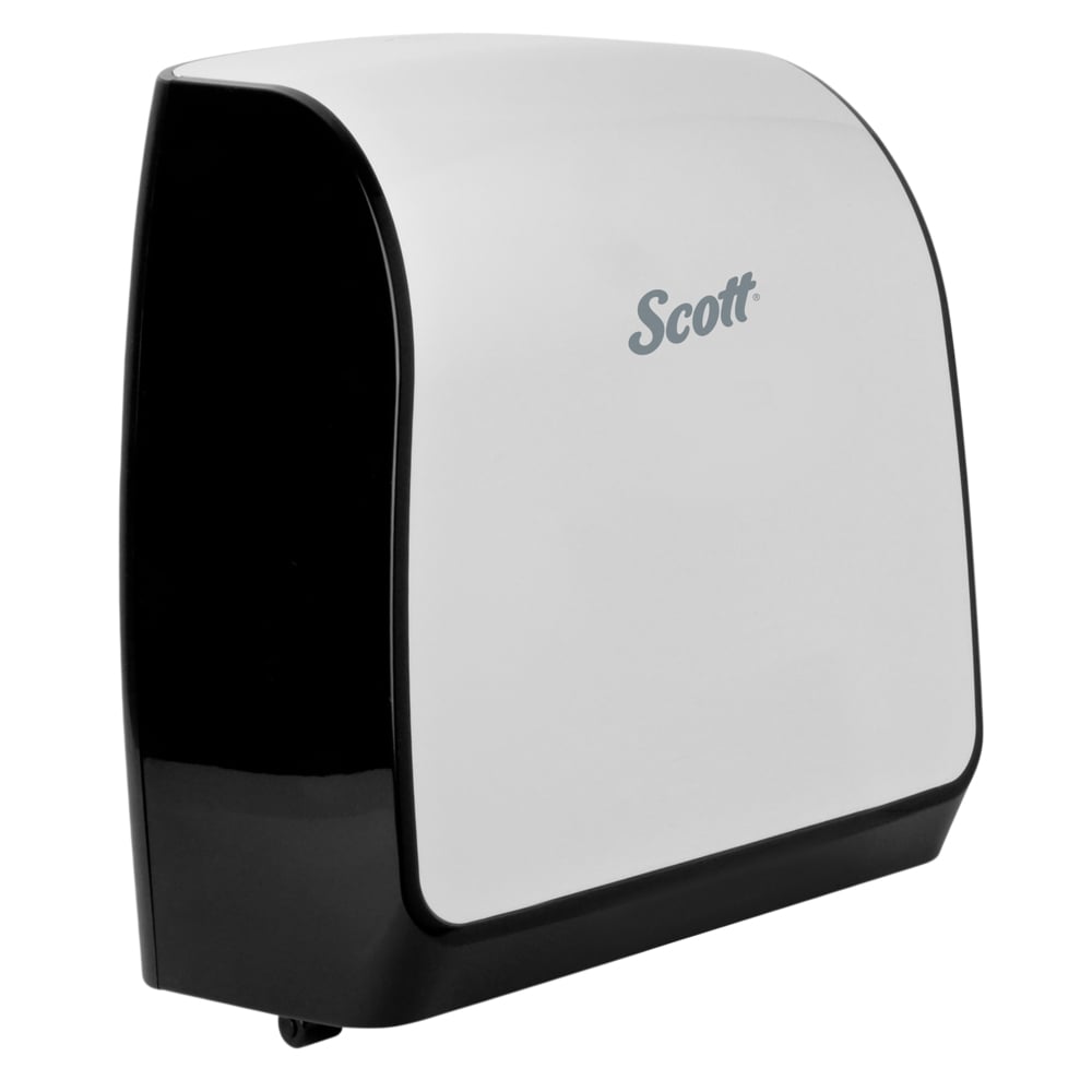 Scott® Pro™ Manual Hard Roll Towel Dispenser (34347), White, for Blue Core Scott® Pro™ Roll Towels, 12.66" x 16.44" x 9.18" (Qty 1) - 34347