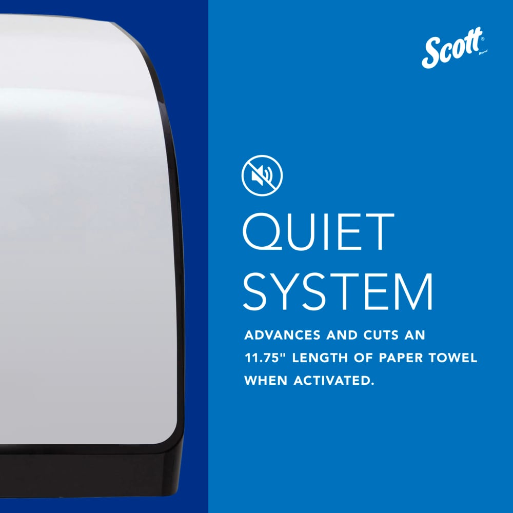 Scott® Pro™ Manual Hard Roll Towel Dispenser (34347), White, for Blue Core Scott® Pro™ Roll Towels, 12.66" x 16.44" x 9.18" (Qty 1) - 34347