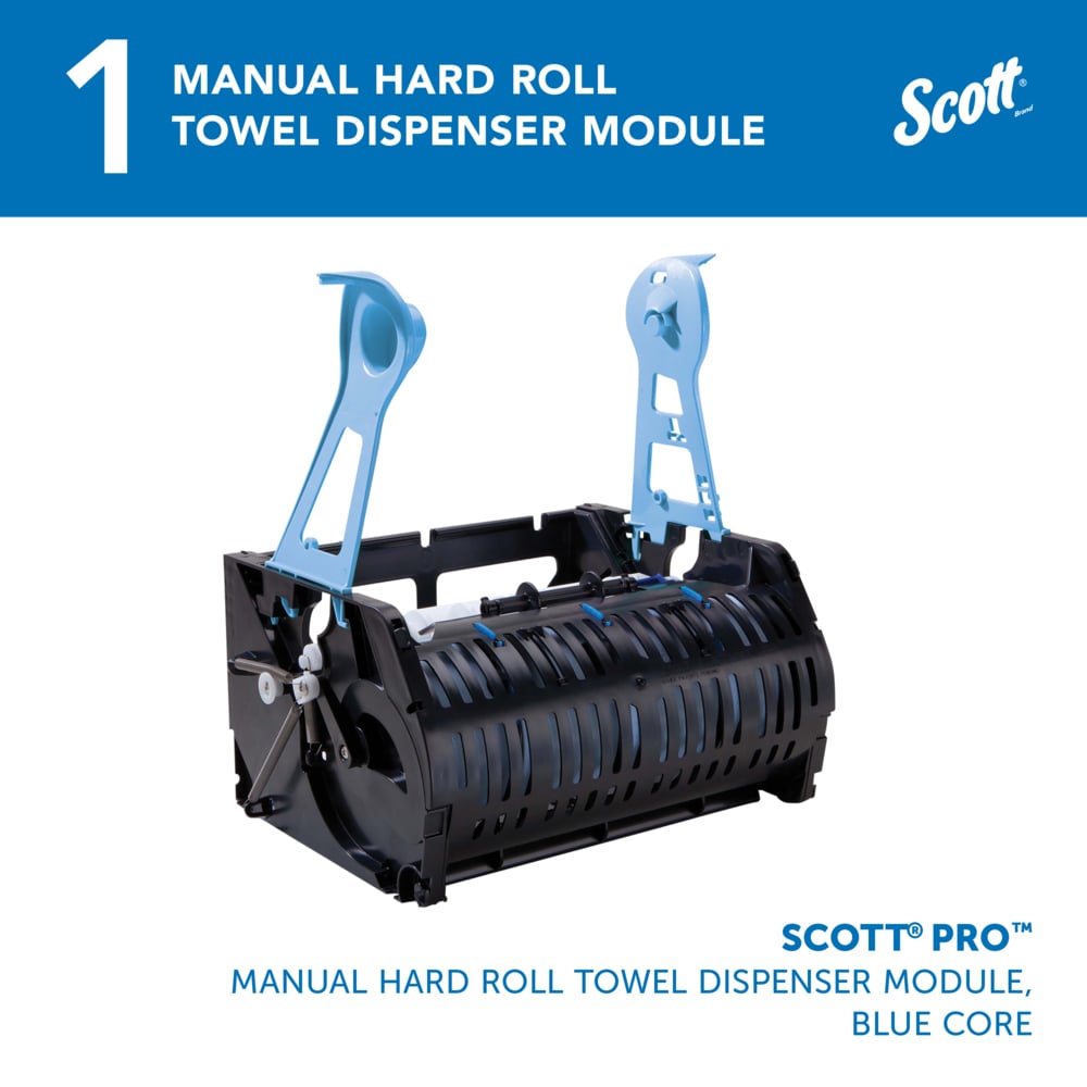 Scott® Pro™ Manual Hard Roll Towel Dispenser Module Only (34359), for Blue Core Scott® Pro™ Roll Towels (Qty 1) - 34359